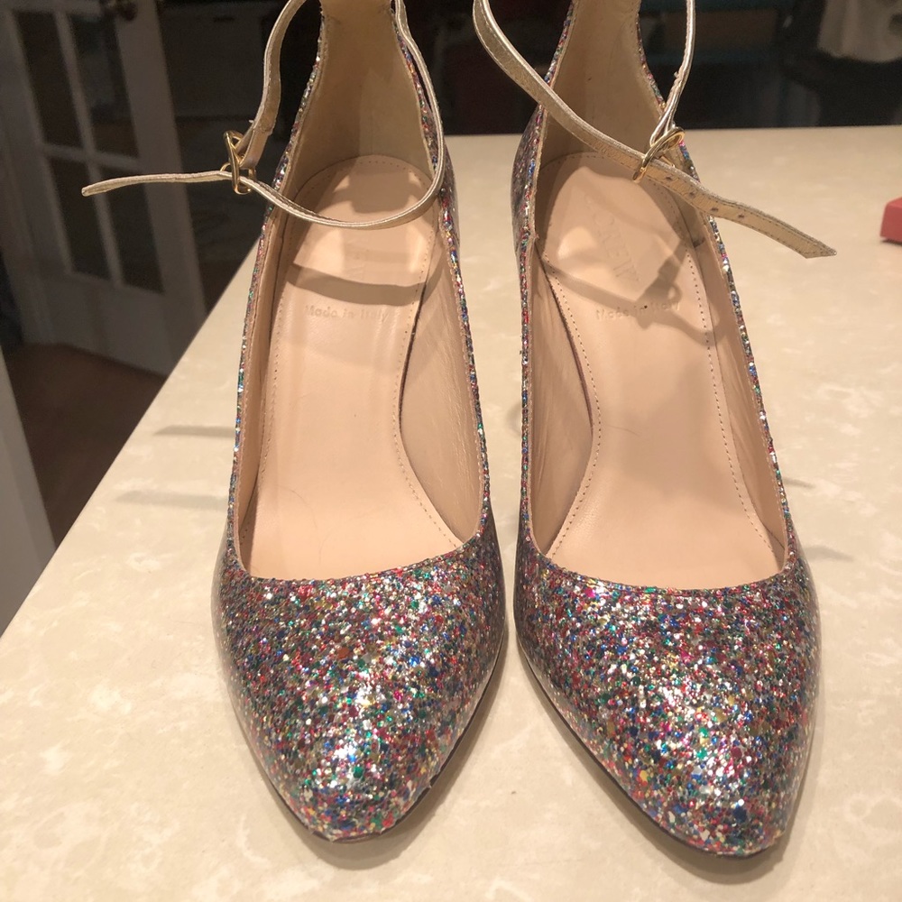 J. Crew Sparkling Multicolor Heels